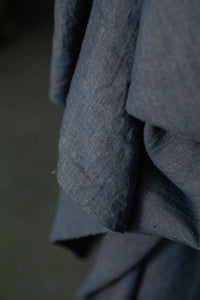 navy brown cross weave fabric linen