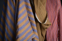 European Laundered Linen Stripe - Poolside