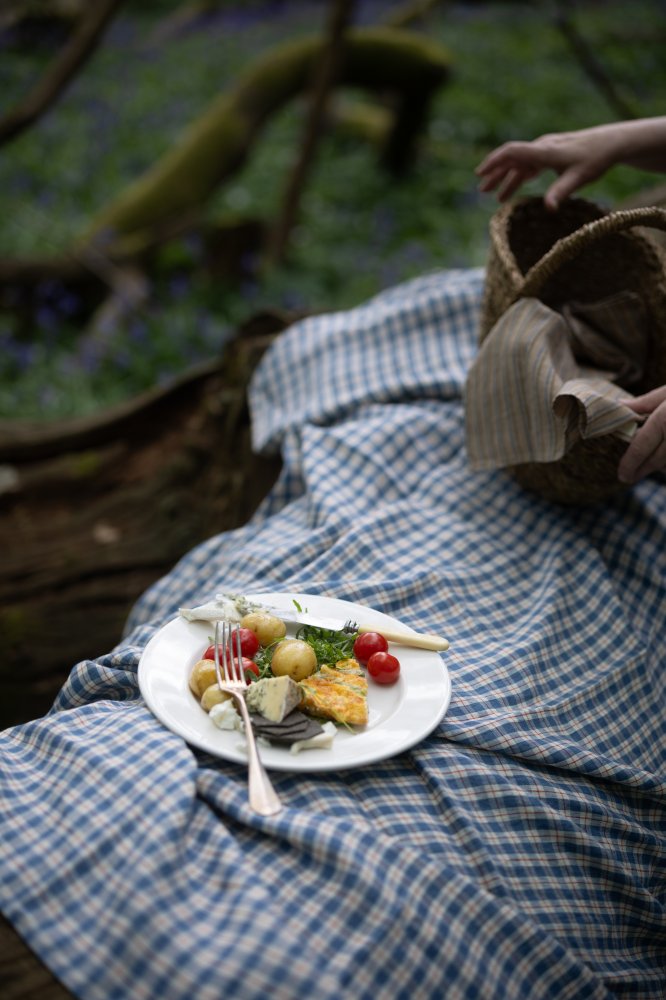 European Laundered Linen Check - Savanna