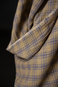 lavender lemon check linen
