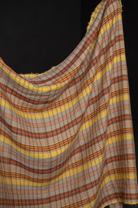 multicoloured checked linen