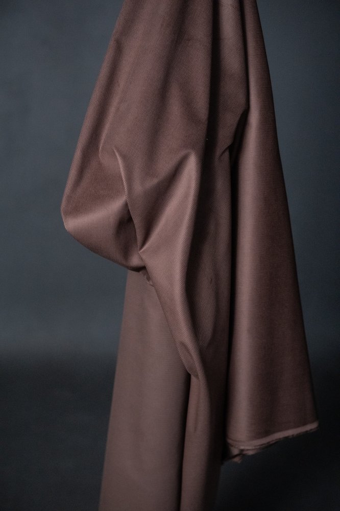 Rich brown 11 wale cotton corduroy fabric