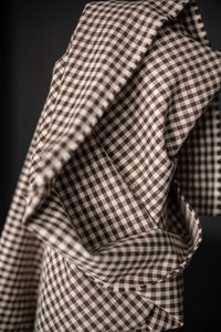 upholstery cotton brown gingham