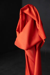 Bright orange/red lining fabric
