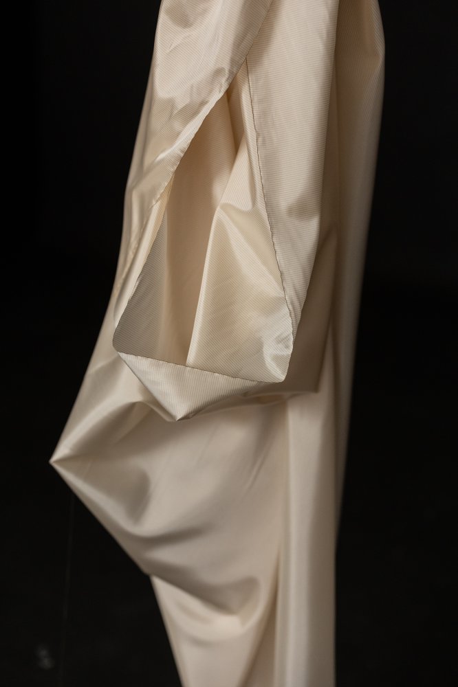Warm beige stripe lining fabric
