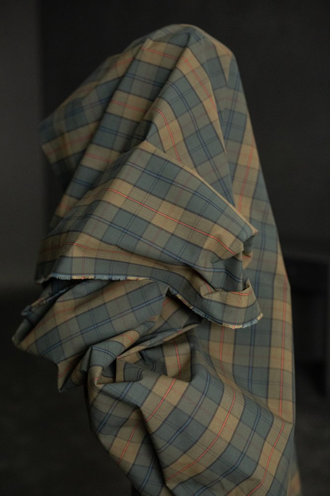 tartan check dry oilskin cotton
