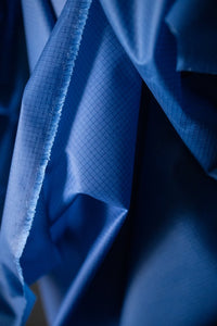 blue wax ripstock oilskin fabric