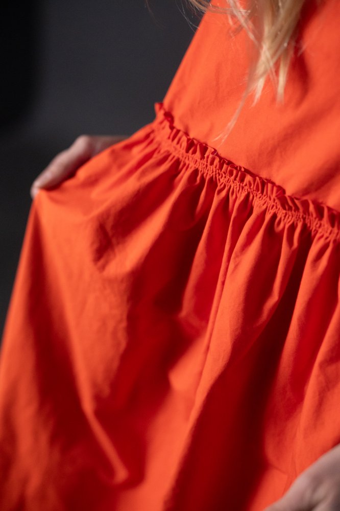 Tumbled Cotton Poplin - Flame
