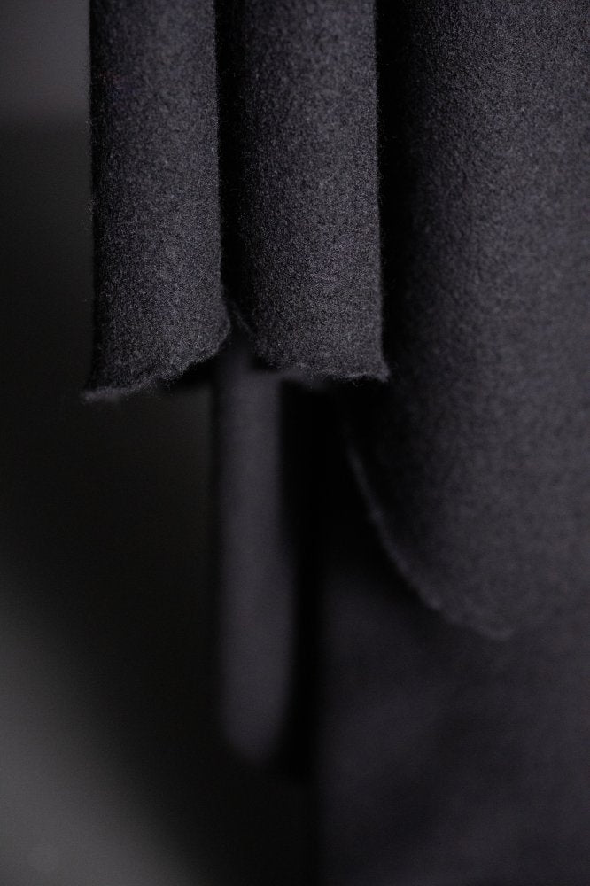 Wool Coating - Textured Black