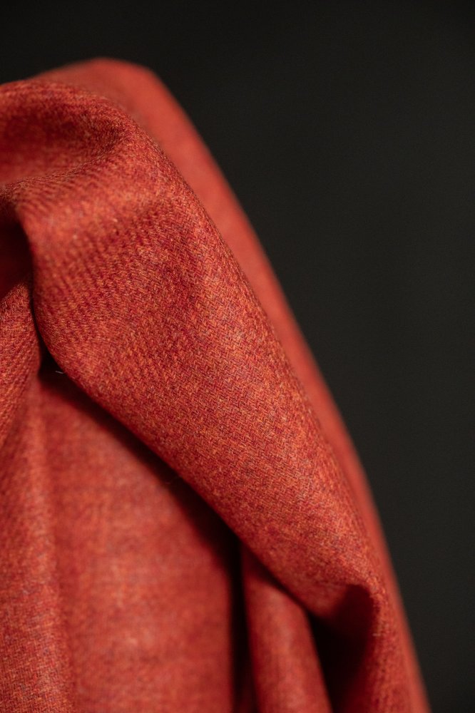 red wool fabric
