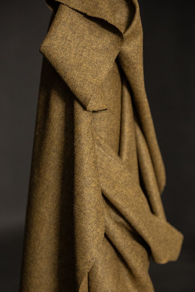 green wool fabric