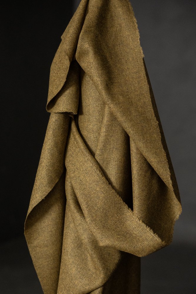 green wool fabric