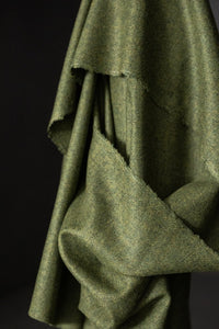 green wool fabric