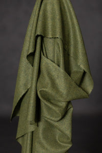green wool fabric