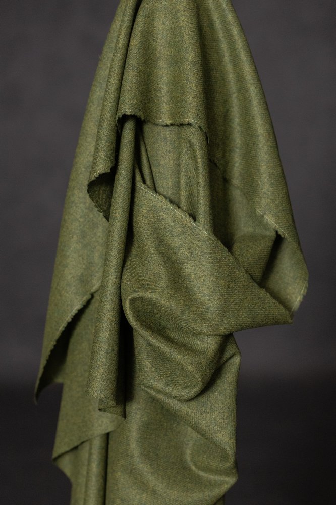 green wool fabric