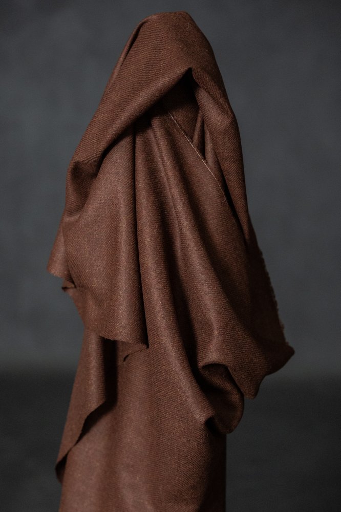 brown wool fabric