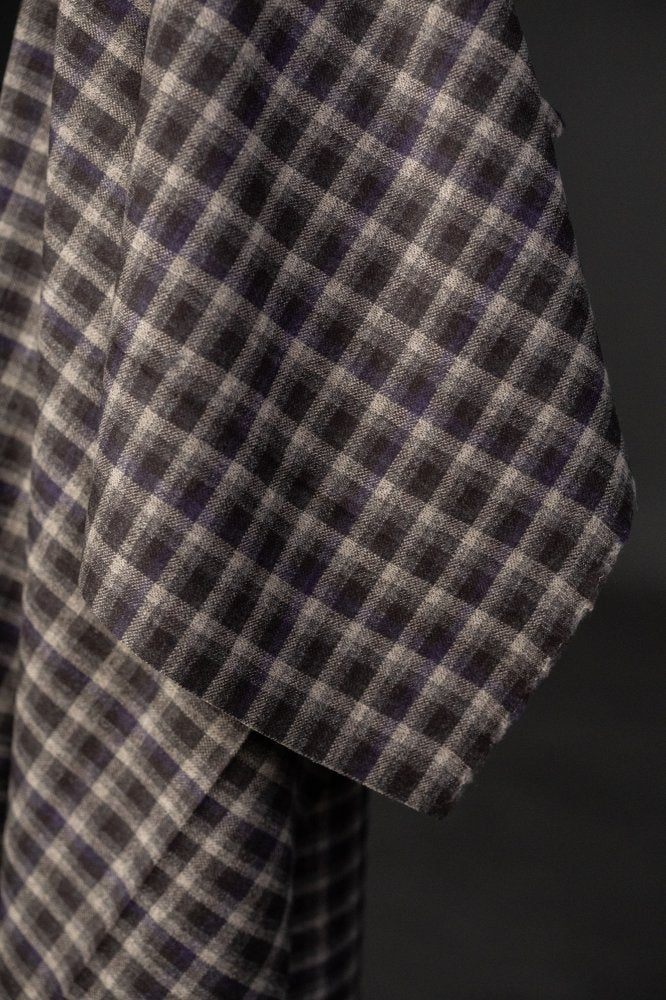 checked wool flannel