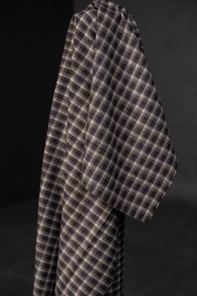checked wool flannel