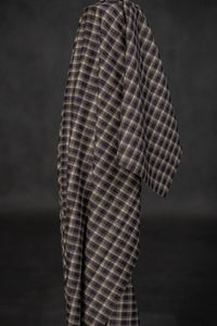 checked wool flannel