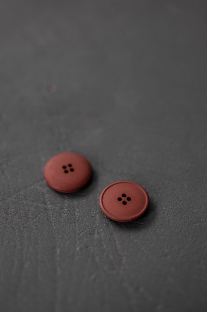 Hemp Button 20mm - Brick