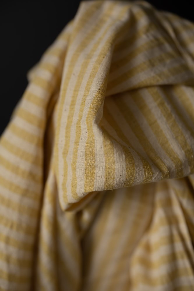 Remnant (Hay Slub Stripe Handwoven Cotton Stripe)