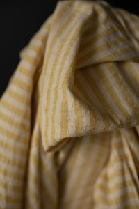 Remnant (Hay Slub Stripe Handwoven Cotton Stripe)