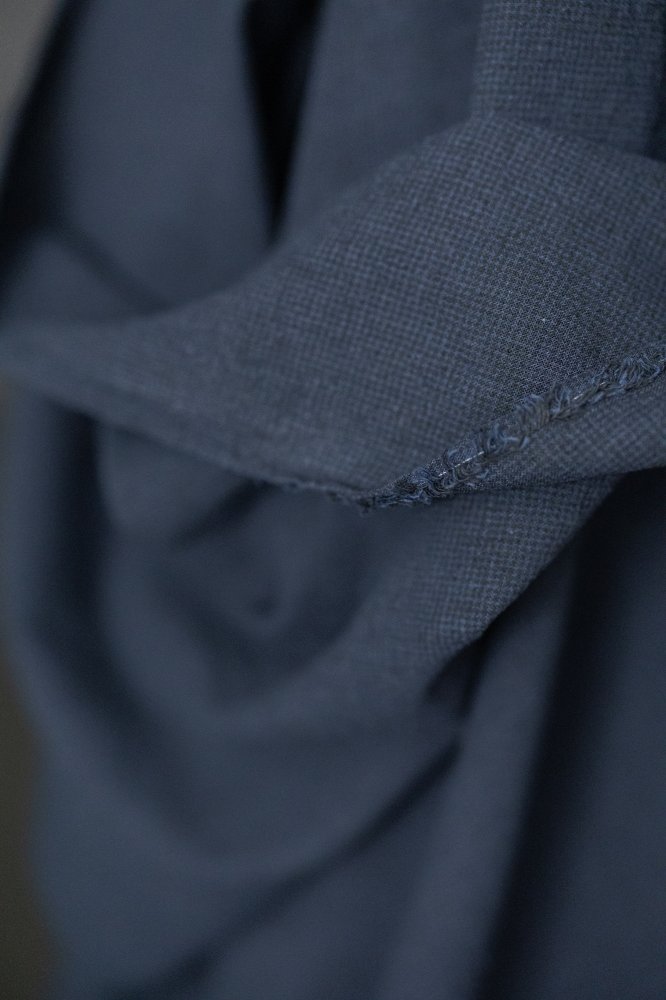 Remnant (Navy Puppytooth Crinkle Japanese Linen/Cotton)