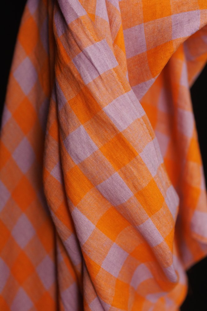 Remnant (European Laundered Linen Sweet Slice Gingham)