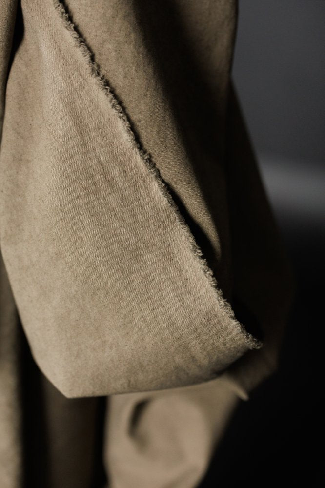 Japanese Washed Cotton Canvas - Mushroom