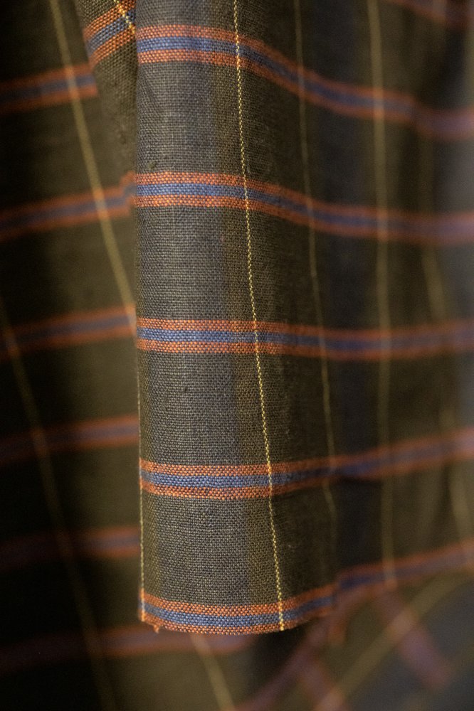 Remnant (Misty Green Handwoven Cotton Check)