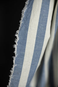 Remnant (Organic Cotton/Linen Stripe Amalfi)
