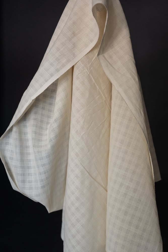 Remnant (Chequered Stripe Natural Indian Cotton)