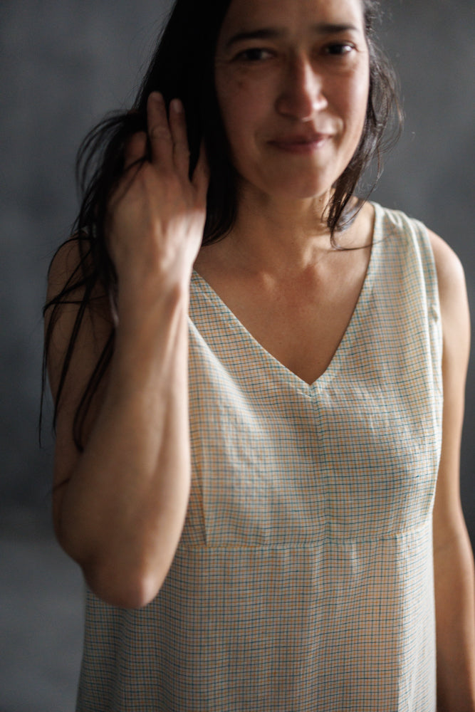 Handloom indian cotton slip dress