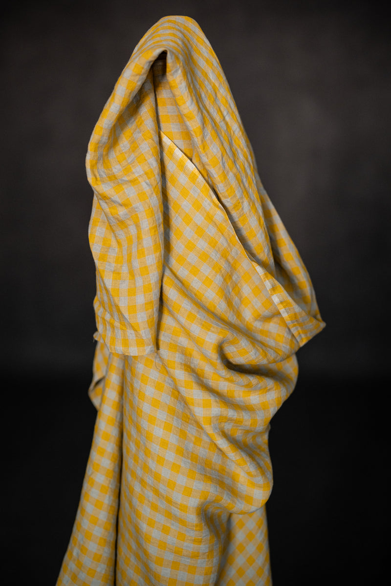 European Laundered Linen - Tangerine Dreams Gingham