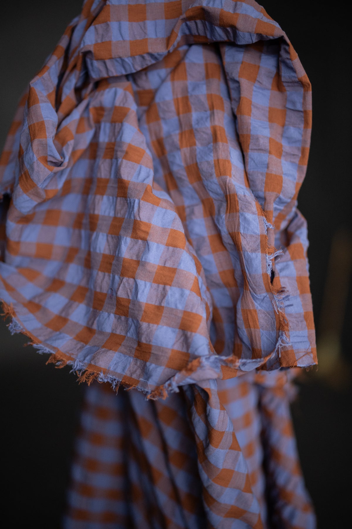 Organic Cotton Gingham Seersucker - Autumn Pony