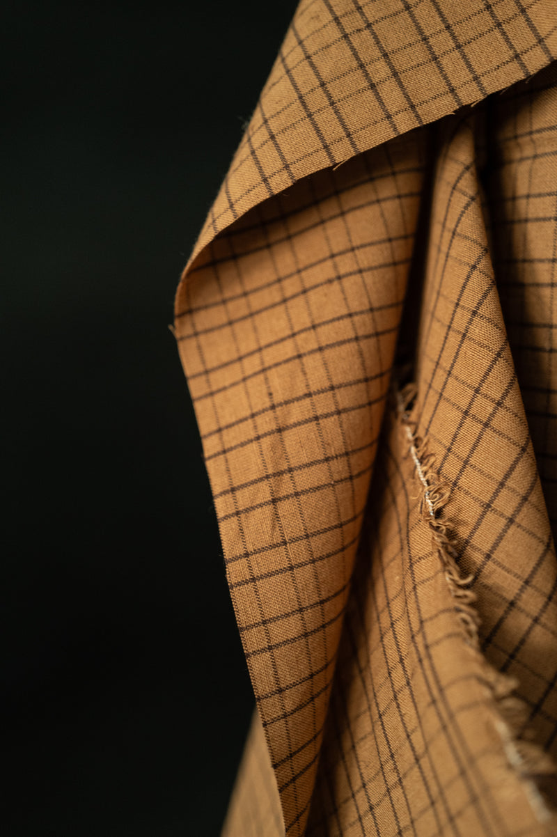 Organic Cotton/Linen - Sumac Check