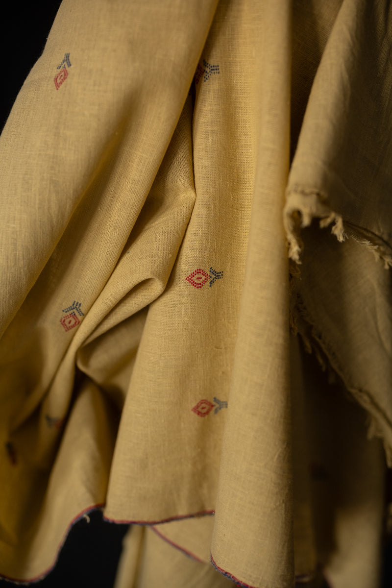 Remnant (Extra Weft Handwoven Cotton Caraway)