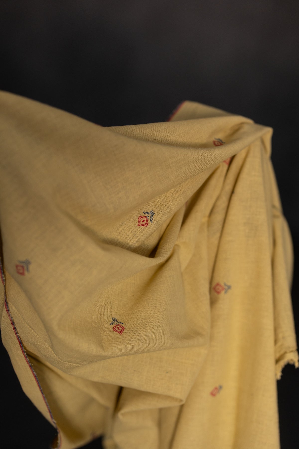 Remnant (Extra Weft Handwoven Cotton Caraway)