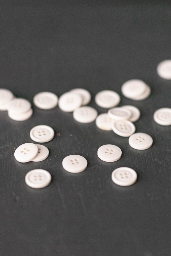 Cotton Button - White