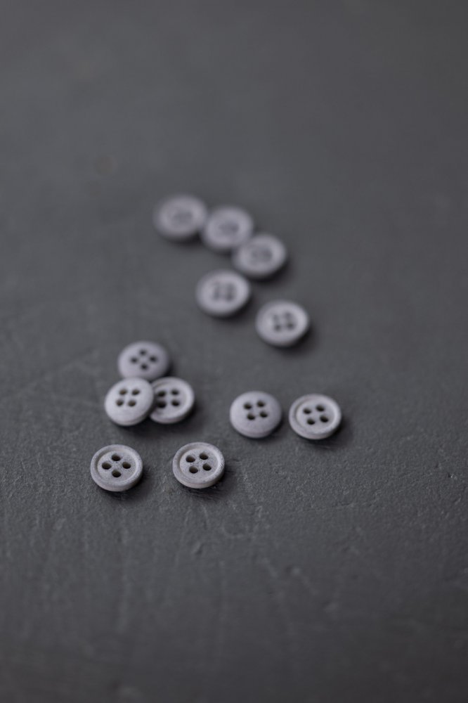Cotton Button 11mm - Polar Grey