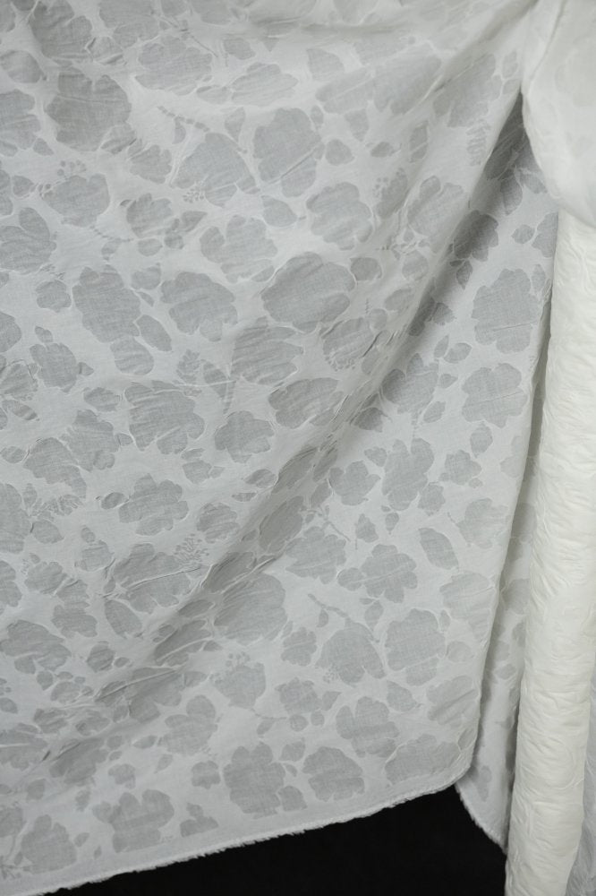 white floral japanese fabric