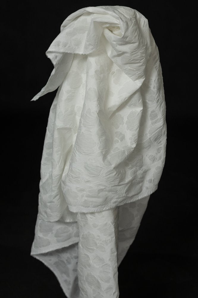 white floral japanese fabric