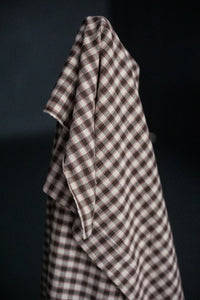 Handwoven Cotton - Café  Gingham