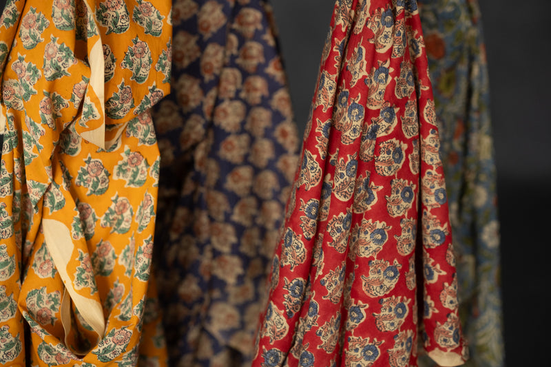 Indian Block Print Cotton - Viola