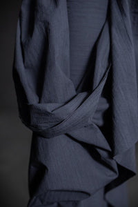 Organic Cotton Seersucker Stripe - Galaxy