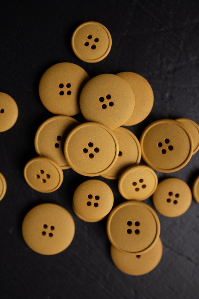 mustard yellow hemp buttons