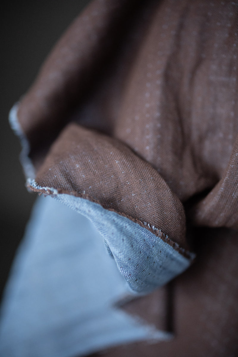 Cotton/Linen Double Gauze - Icy Plum