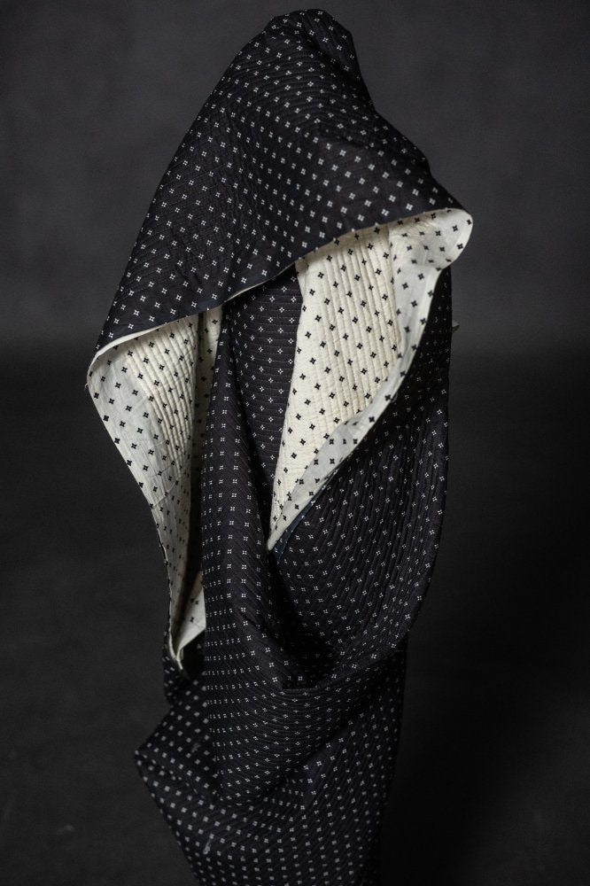 black white quilted indian cotton