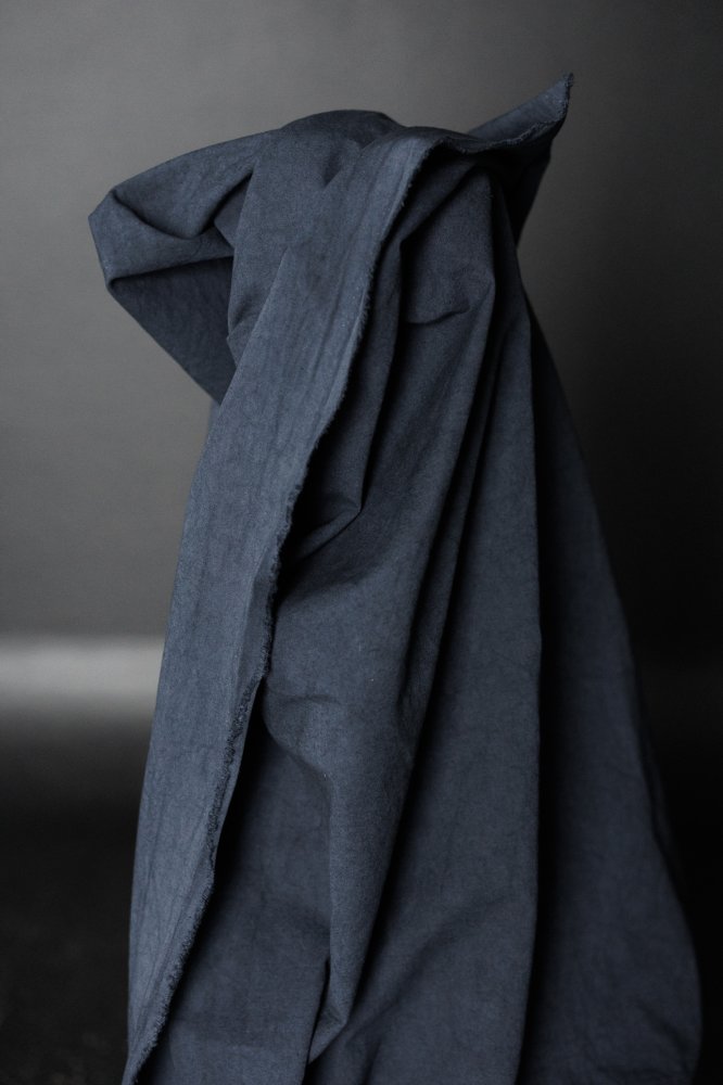 Japanese Washed Cotton Canvas - Navy