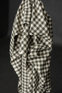 Japanese Brushed Cotton - Olivine Check